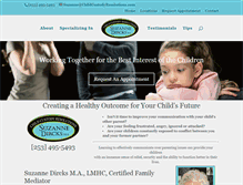 Tablet Screenshot of childcustodyresolutions.com